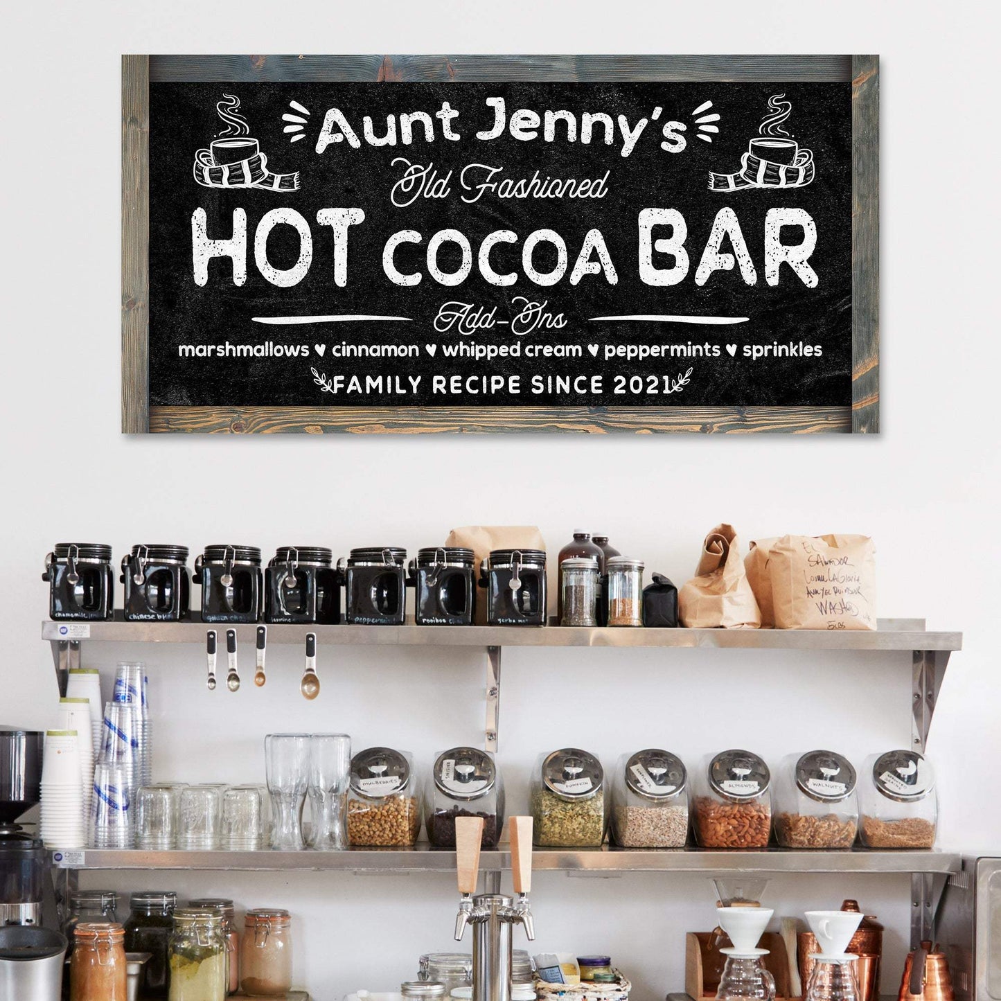 Family Recipe Old Fashioned Hot Cocoa Sign II - Tailored Canvases - Flyclothing LLC