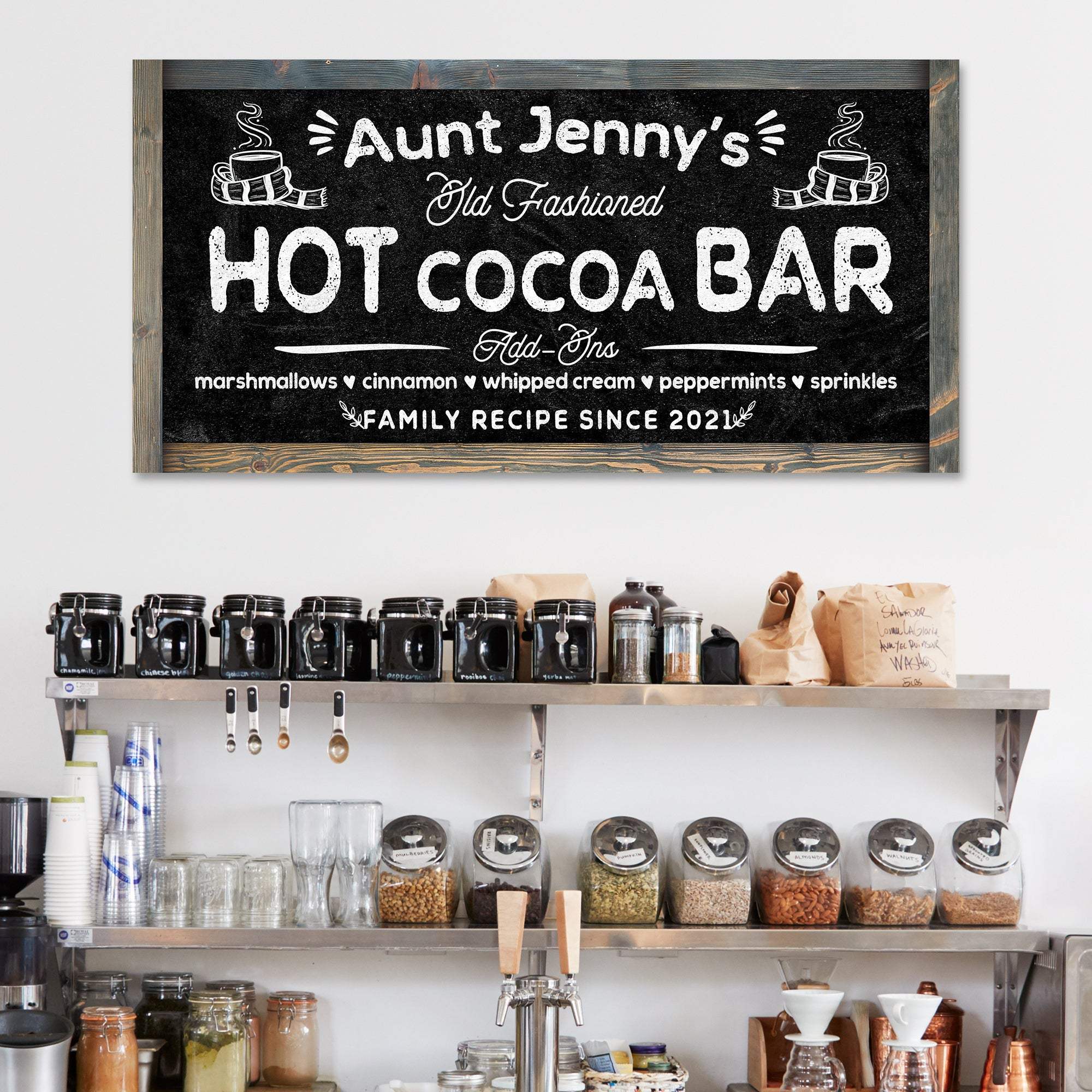 Family Recipe Old Fashioned Hot Cocoa Sign II - Tailored Canvases - Flyclothing LLC