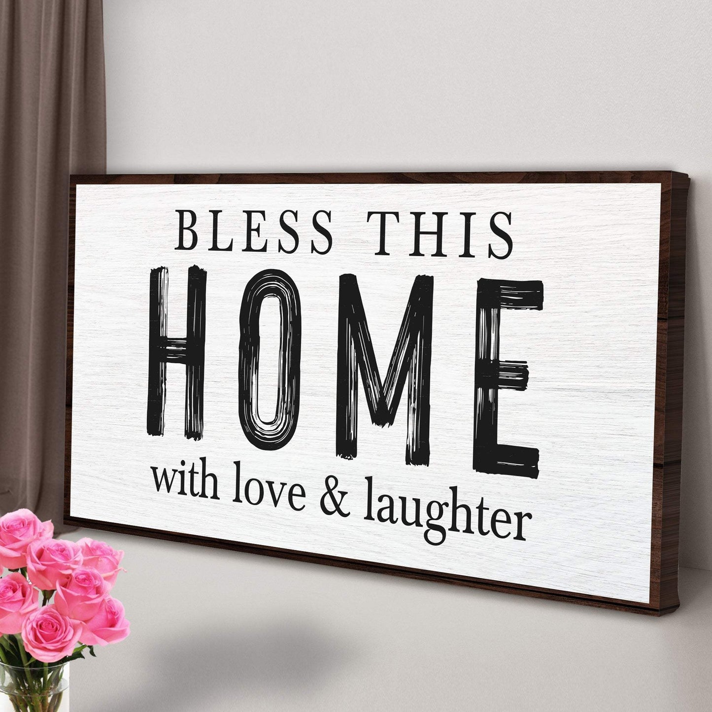 Bless This Home With Love And Laughter Sign III - Tailored Canvases - Flyclothing LLC