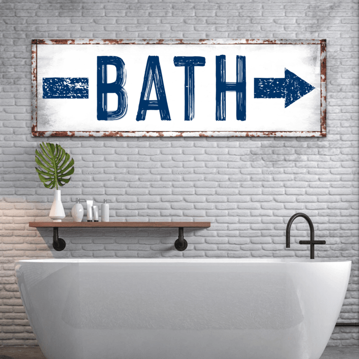 Bath Arrow Sign - Tailored Canvases - Flyclothing LLC