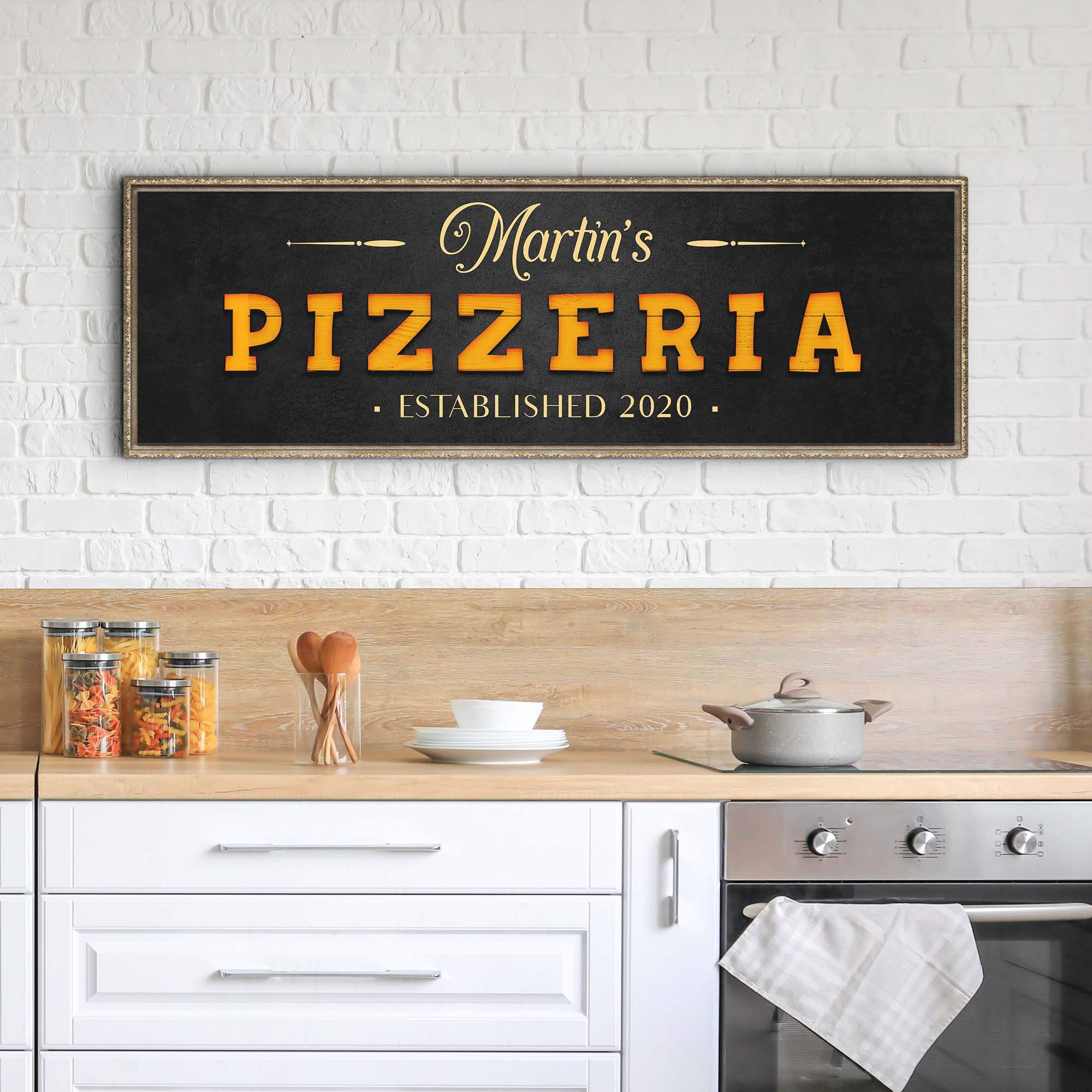 Wood Pizzeria Sign - Tailored Canvases - Flyclothing LLC