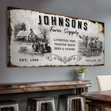 Family Farm Supply Sign - Tailored Canvases - Flyclothing LLC