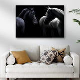 Monochromatic Horses Canvas Wall Art - Tailored Canvases - Flyclothing LLC