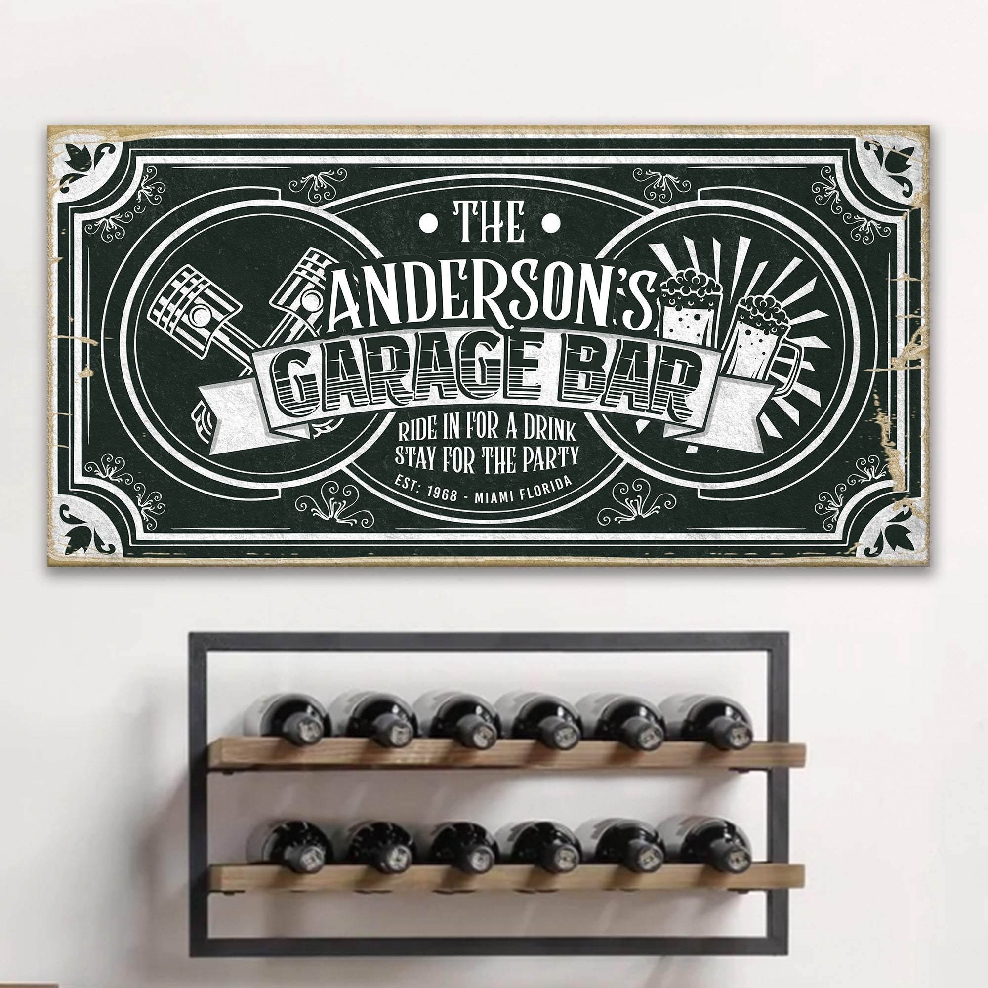 Garage Bar Victorian Vintage Sign - Tailored Canvases - Flyclothing LLC