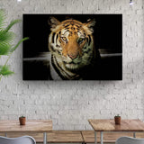 Lurking Tiger In The Dark Canvas Wall Art - Tailored Canvases - Flyclothing LLC