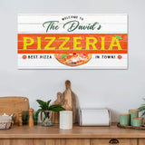Best Pizza In Town Pizzeria Sign - Tailored Canvases - Flyclothing LLC