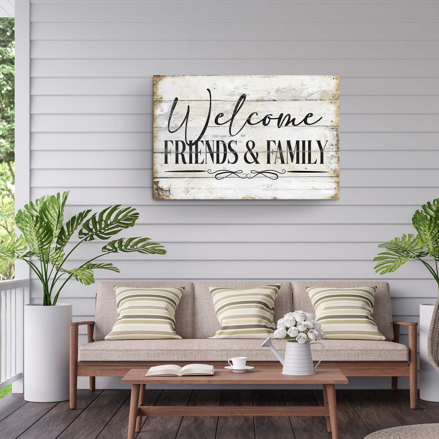Welcome Friends & Family Sign - Tailored Canvases - Flyclothing LLC