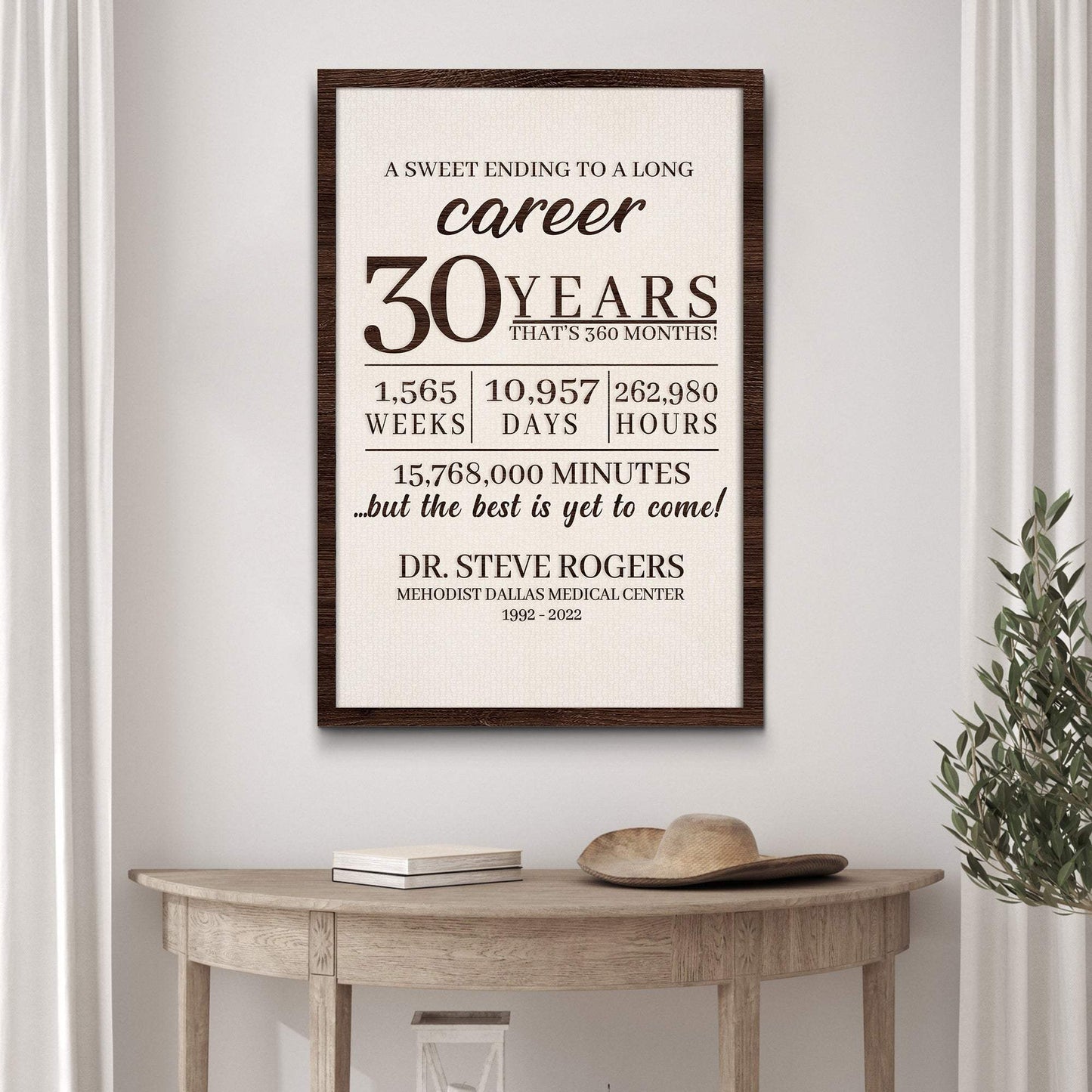 A Sweet Ending To A Long Career Sign - Tailored Canvases - Flyclothing LLC