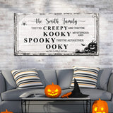 Family Halloween Sign - Tailored Canvases - Flyclothing LLC