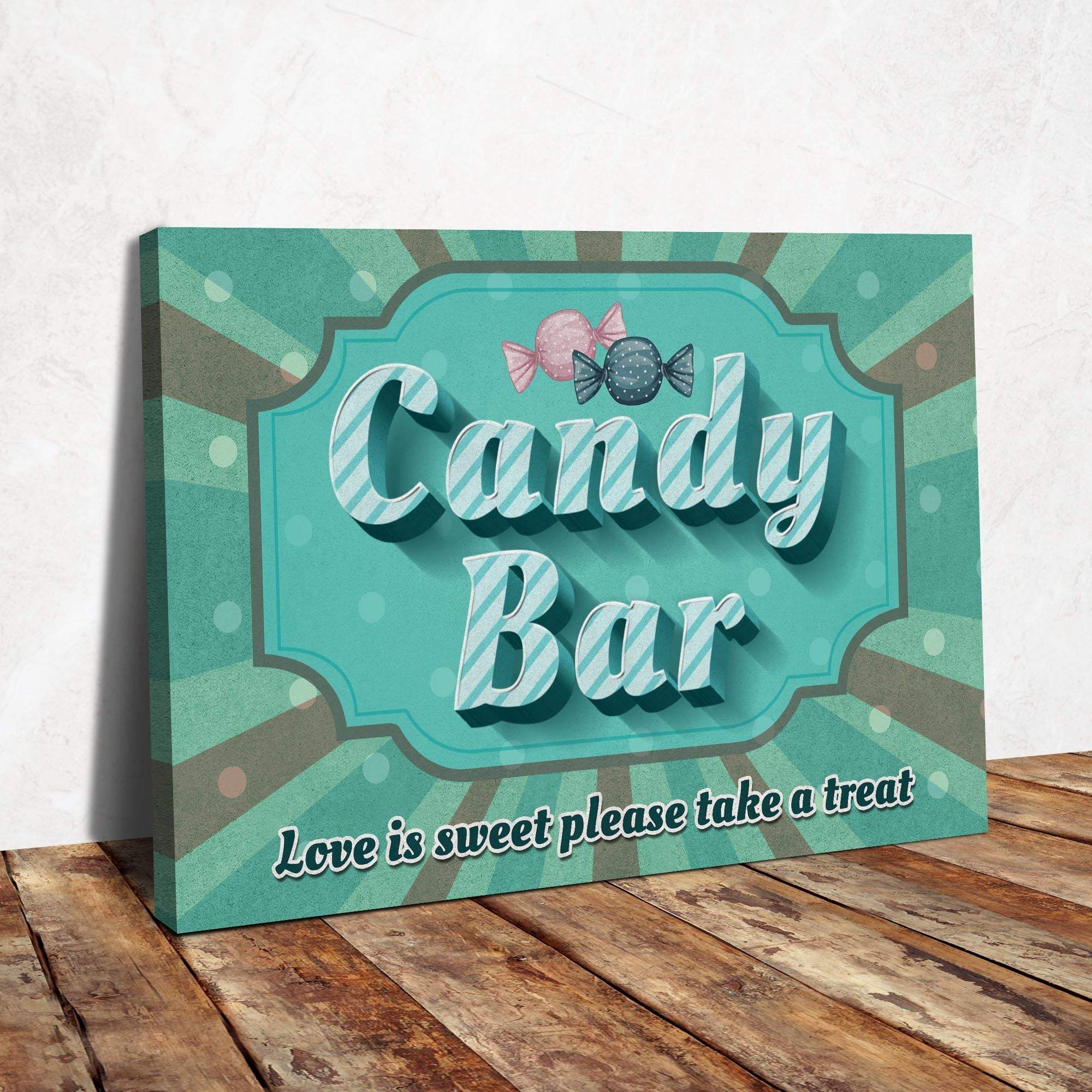 Love Is Sweet Take A Treat Candy Bar Sign III - Tailored Canvases - Flyclothing LLC