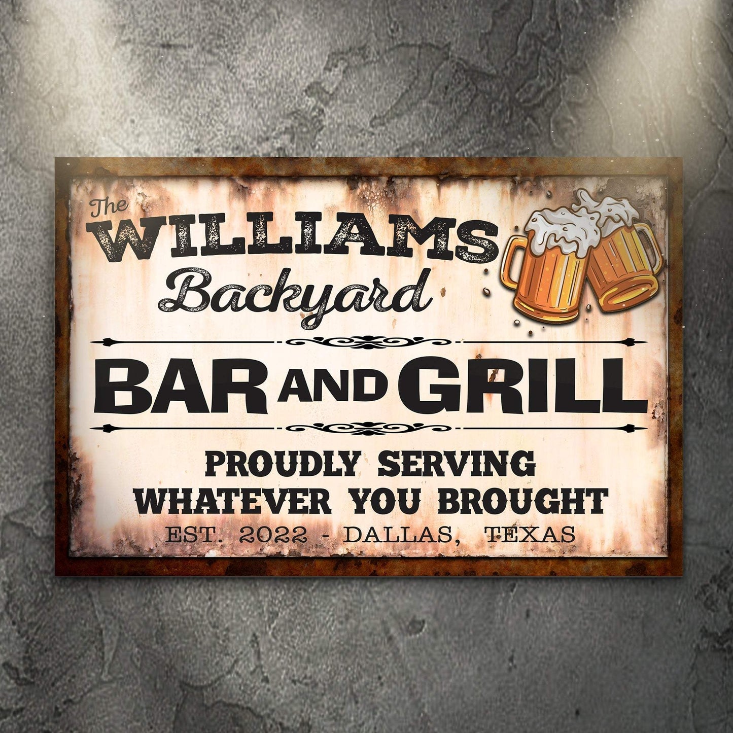 Backyard Bar & Grill Sign IX - Tailored Canvases - Flyclothing LLC