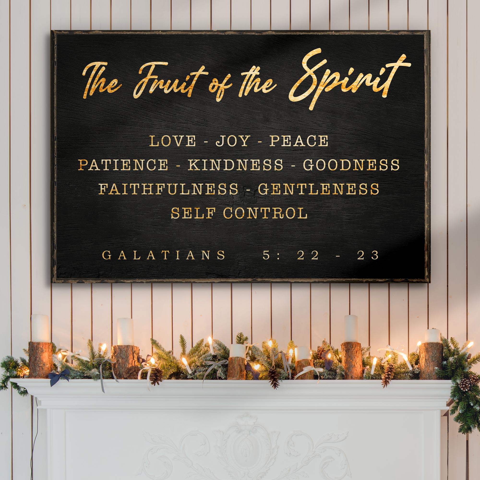 Galatians 5:22-23 - The Fruit Of The Spirit Sign - Tailored Canvases - Flyclothing LLC