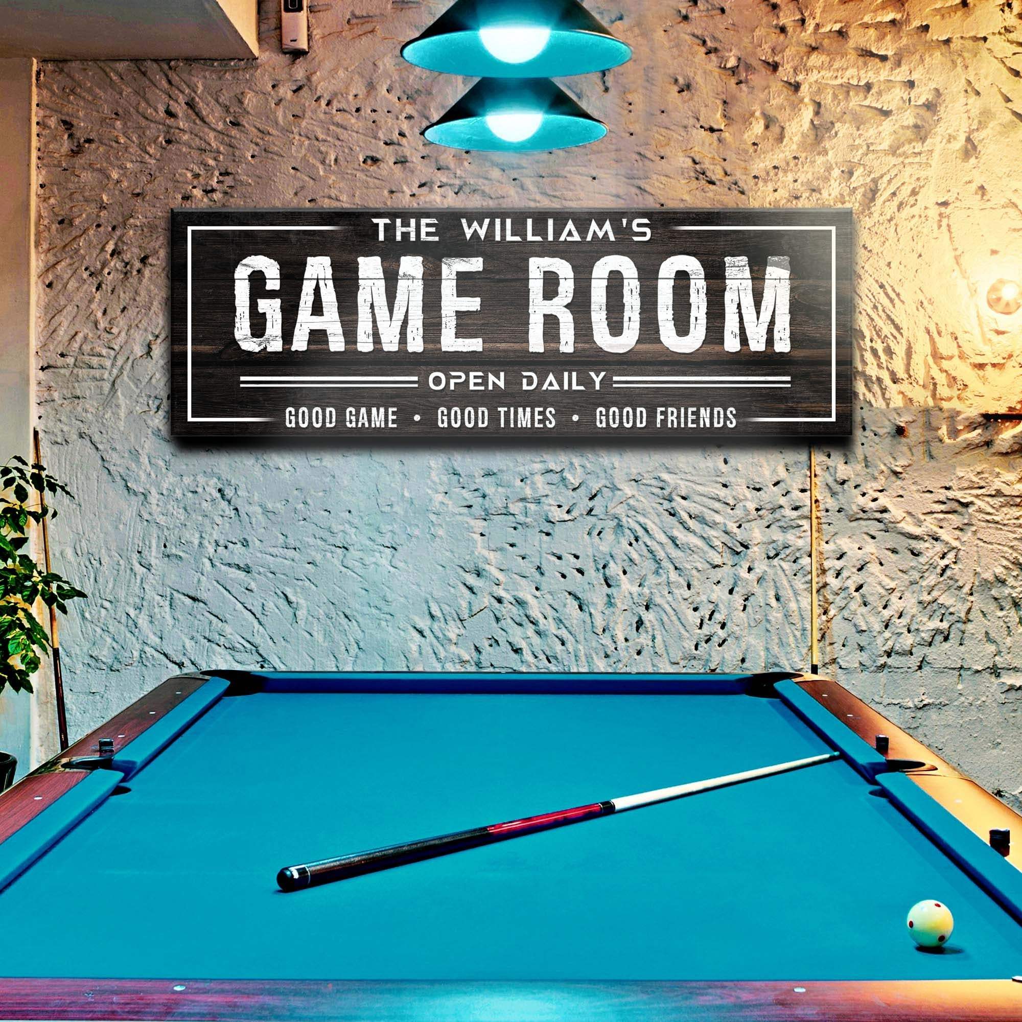 Game Room Dark Wood Sign - Tailored Canvases - Flyclothing LLC