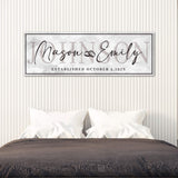 Last Name Wedding Gift Sign - Tailored Canvases - Flyclothing LLC