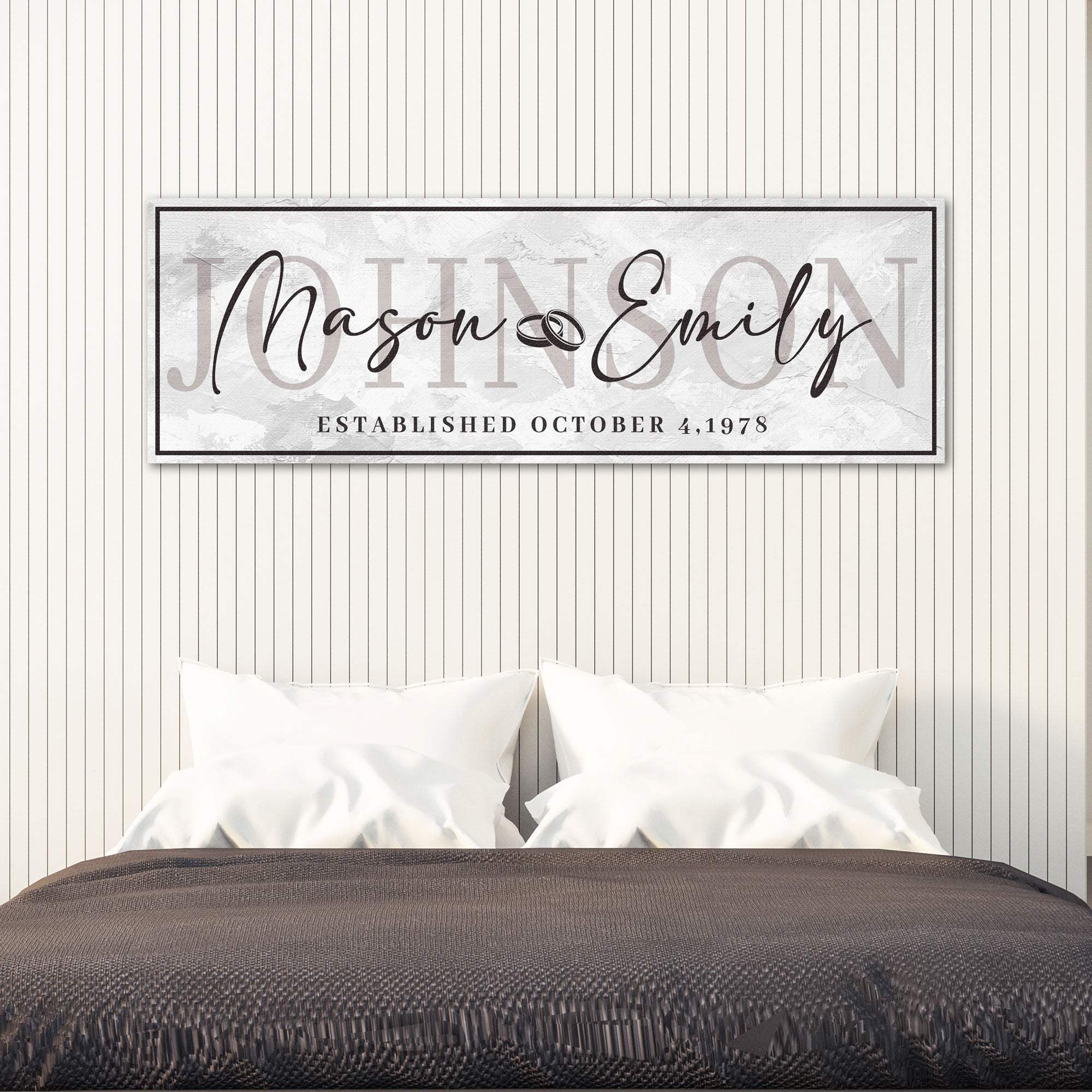 Last Name Wedding Gift Sign - Tailored Canvases - Flyclothing LLC