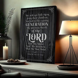 Psalm 78:4-8 ESV - We Will Not Hide Them From Their Children Scripture Sign - Tailored Canvases - Flyclothing LLC
