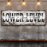 Lower Level Theater Sports Games Basement Bar Sign - Tailored Canvases - Flyclothing LLC