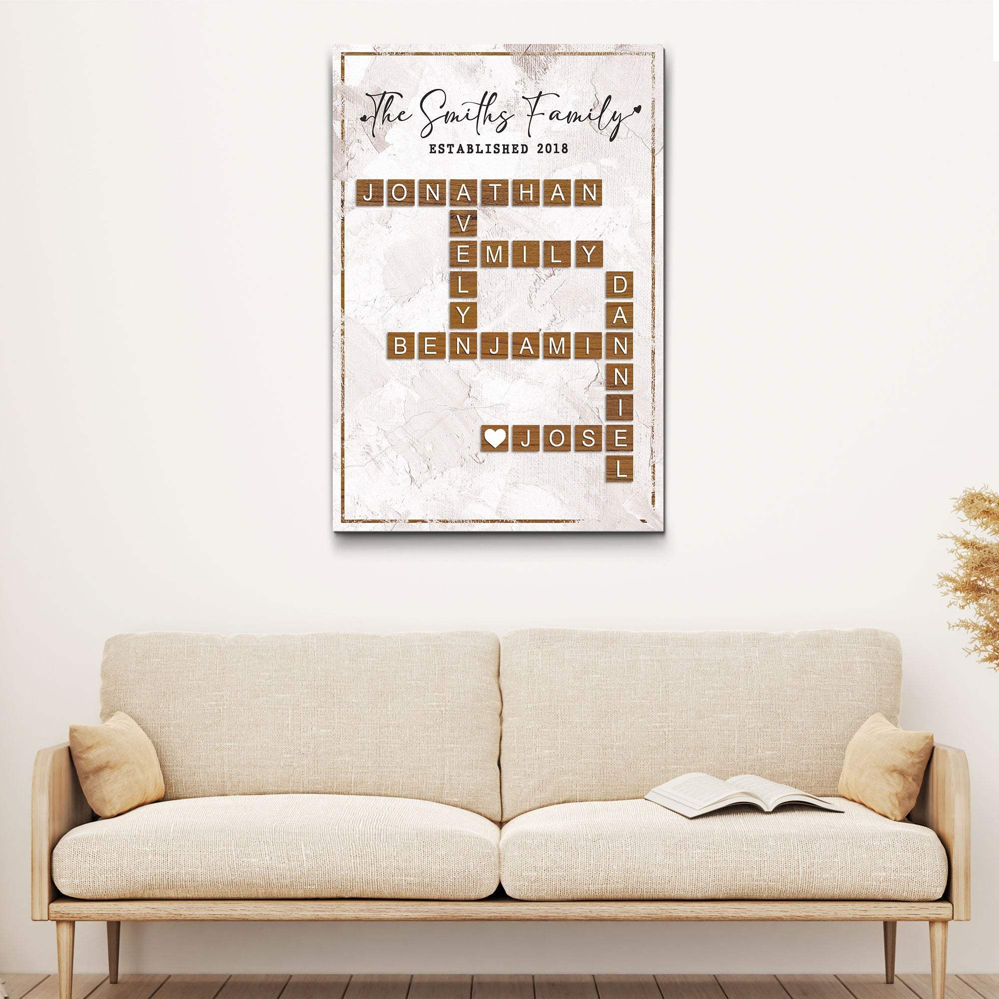 Scrabble Family Names Sign - Tailored Canvases - Flyclothing LLC
