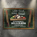 Less Talk More Chalk Billiards Sign II - Tailored Canvases - Flyclothing LLC