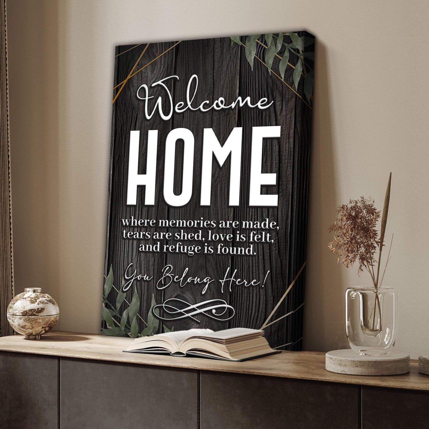 You Belong Here Welcome Home Entryway Sign - Tailored Canvases - Flyclothing LLC