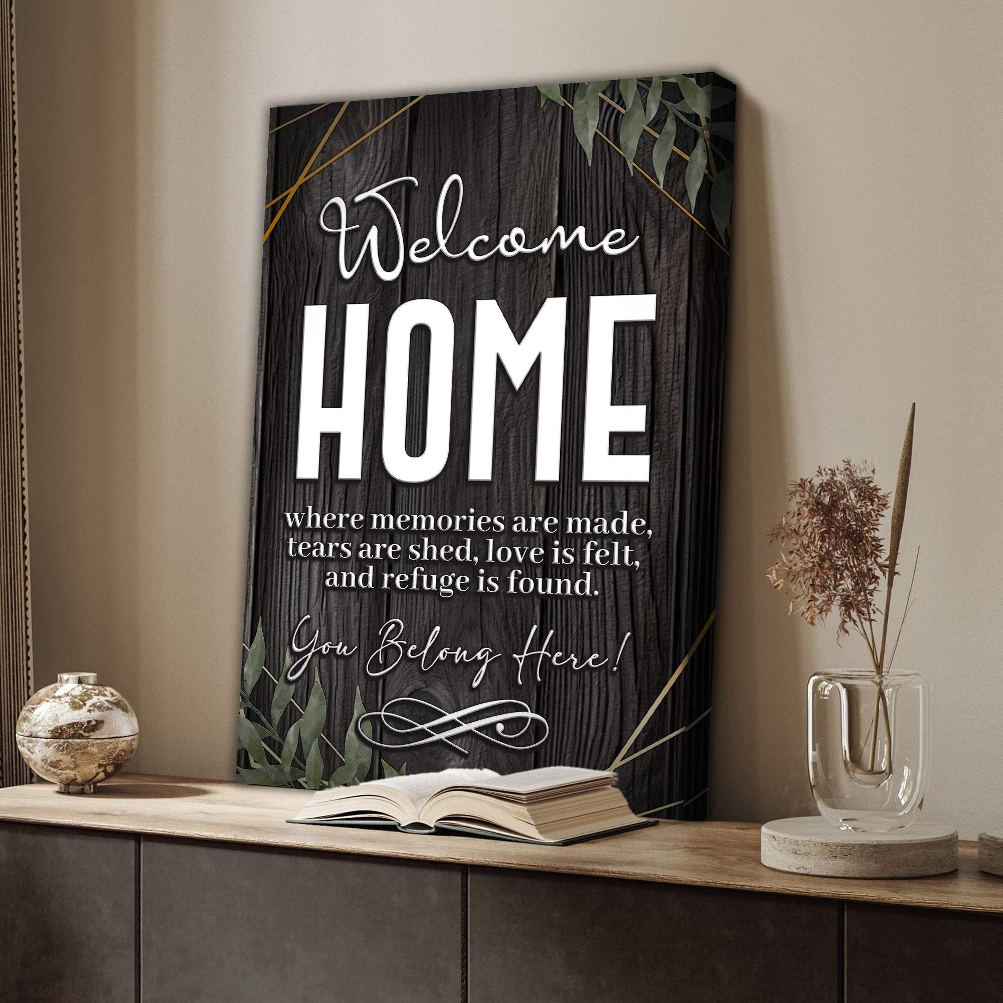 You Belong Here Welcome Home Entryway Sign - Tailored Canvases - Flyclothing LLC