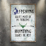 Fishing And Hunting Sign - Tailored Canvases - Flyclothing LLC