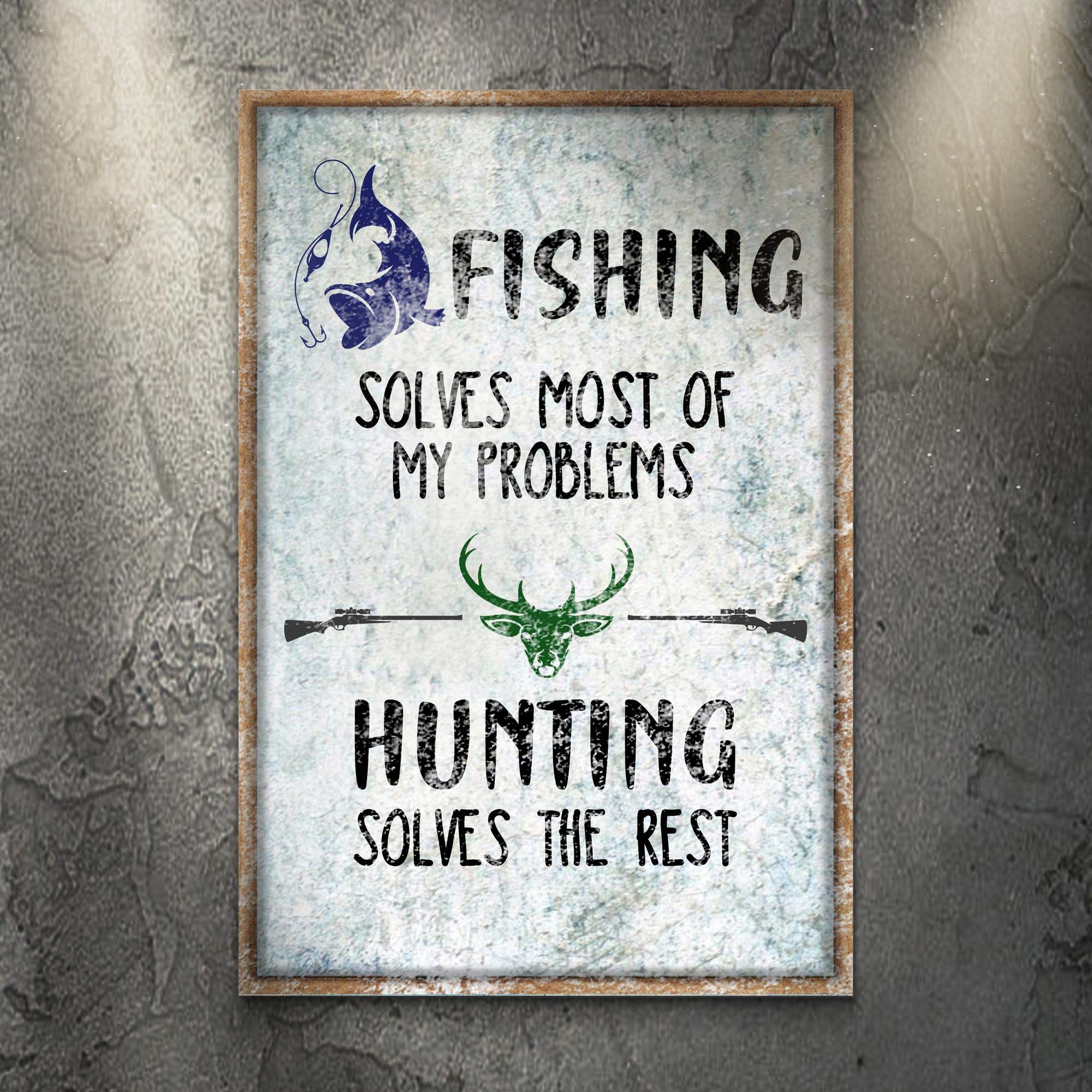 Fishing And Hunting Sign - Tailored Canvases - Flyclothing LLC