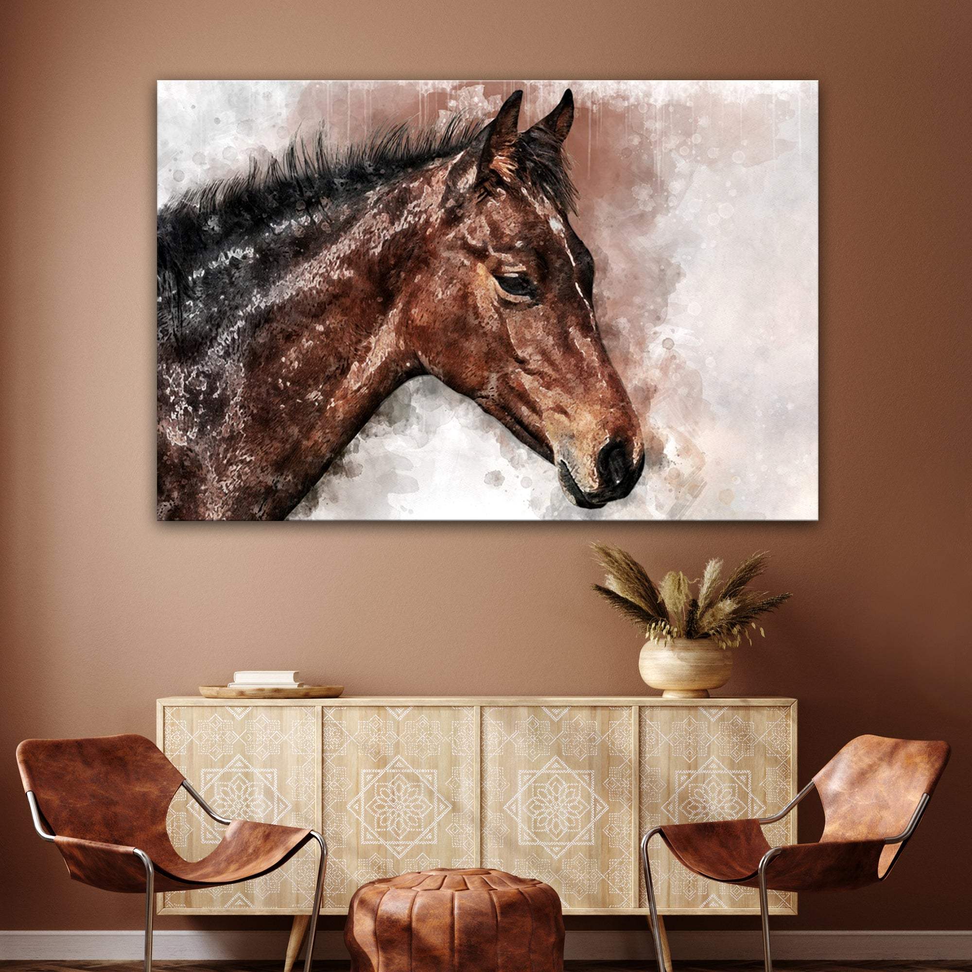 Horse Watercolor Canvas Wall Art - Tailored Canvases - Flyclothing LLC