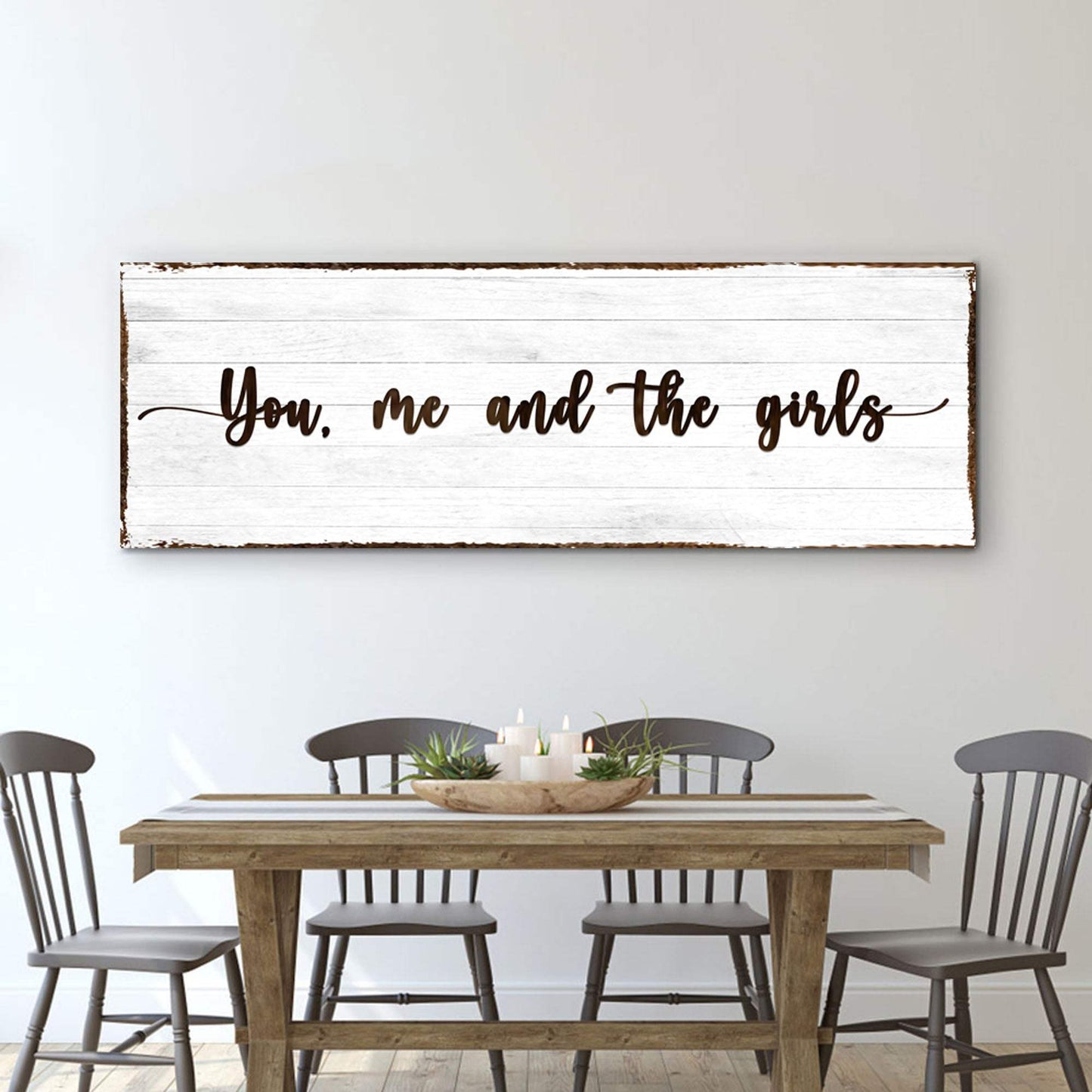 You, Me, And The Girls Sign - Tailored Canvases - Flyclothing LLC