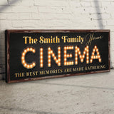 Family Home Cinema Sign - Tailored Canvases - Flyclothing LLC