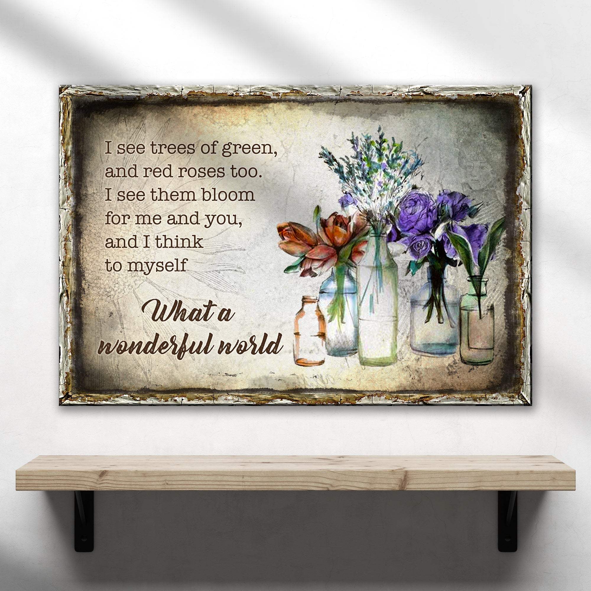 What A Wonderful World Sign VIII - Tailored Canvases - Flyclothing LLC