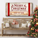 Merry Christmas And A Happy New Year Sign - Tailored Canvases - Flyclothing LLC