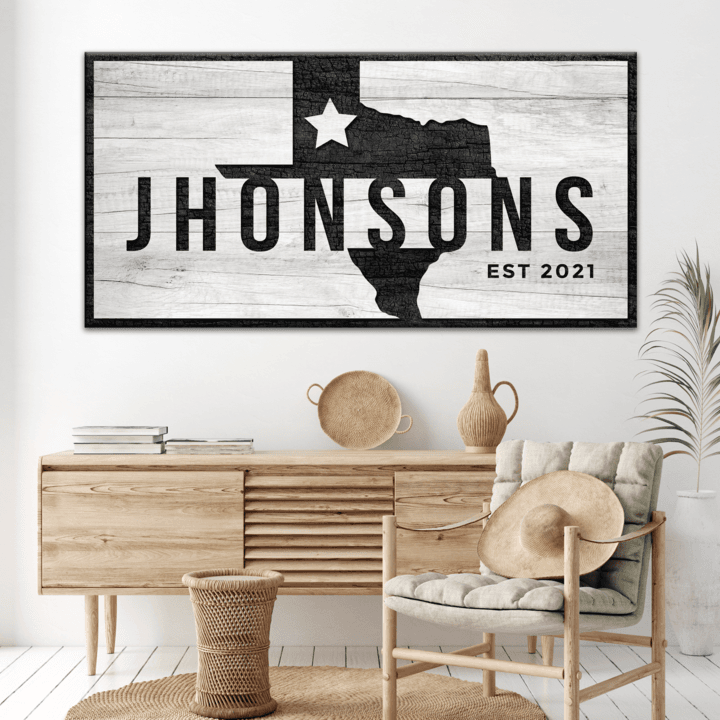 Texas Family Name Sign - Tailored Canvases - Flyclothing LLC
