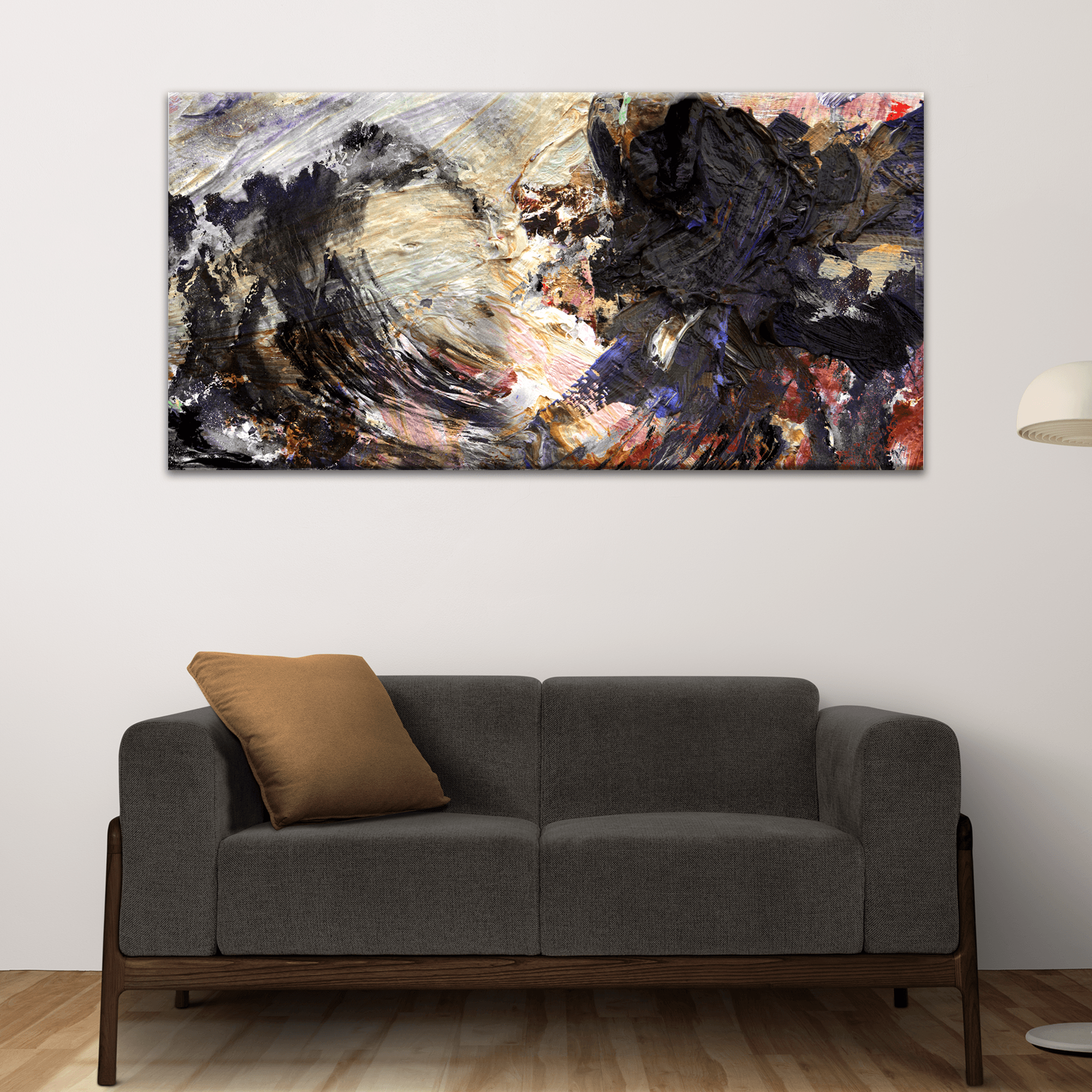 Waves Abstract Painting Canvas Wall Art - Tailored Canvases - Flyclothing LLC
