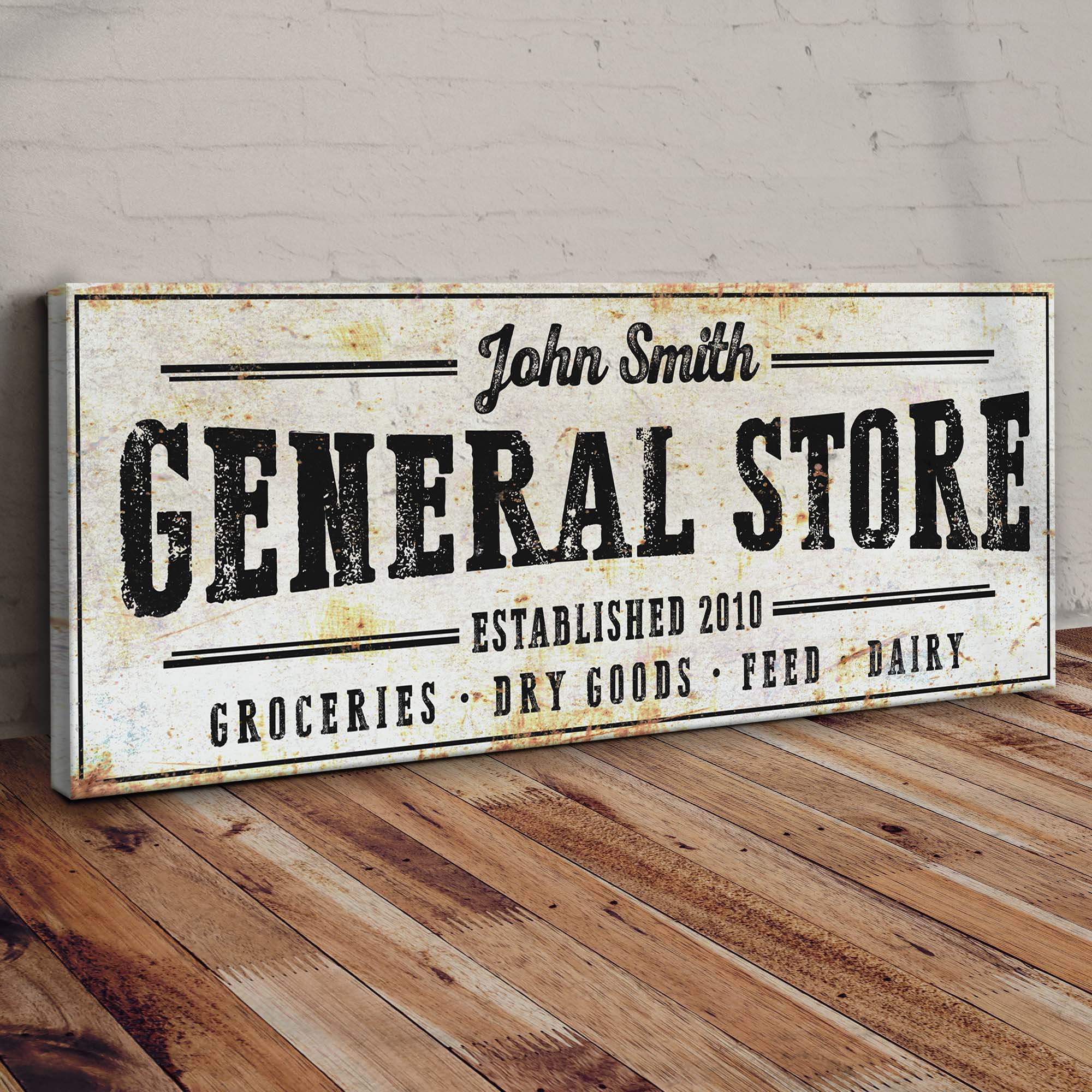 Rustic General Store Sign - Tailored Canvases - Flyclothing LLC