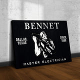 Master Electrician Sign - Tailored Canvases - Flyclothing LLC