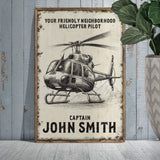 Helicopter Pilot Name Sign - Tailored Canvases - Flyclothing LLC
