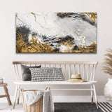 Sky Gold Abstract Painting Canvas Wall Art - Tailored Canvases - Flyclothing LLC