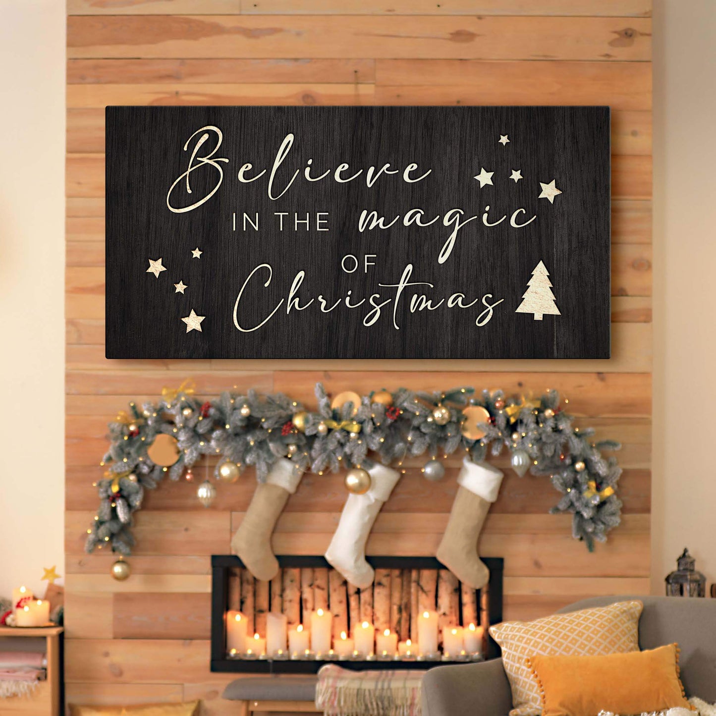 Believe In The Magic Of Christmas Sign II - Tailored Canvases - Flyclothing LLC