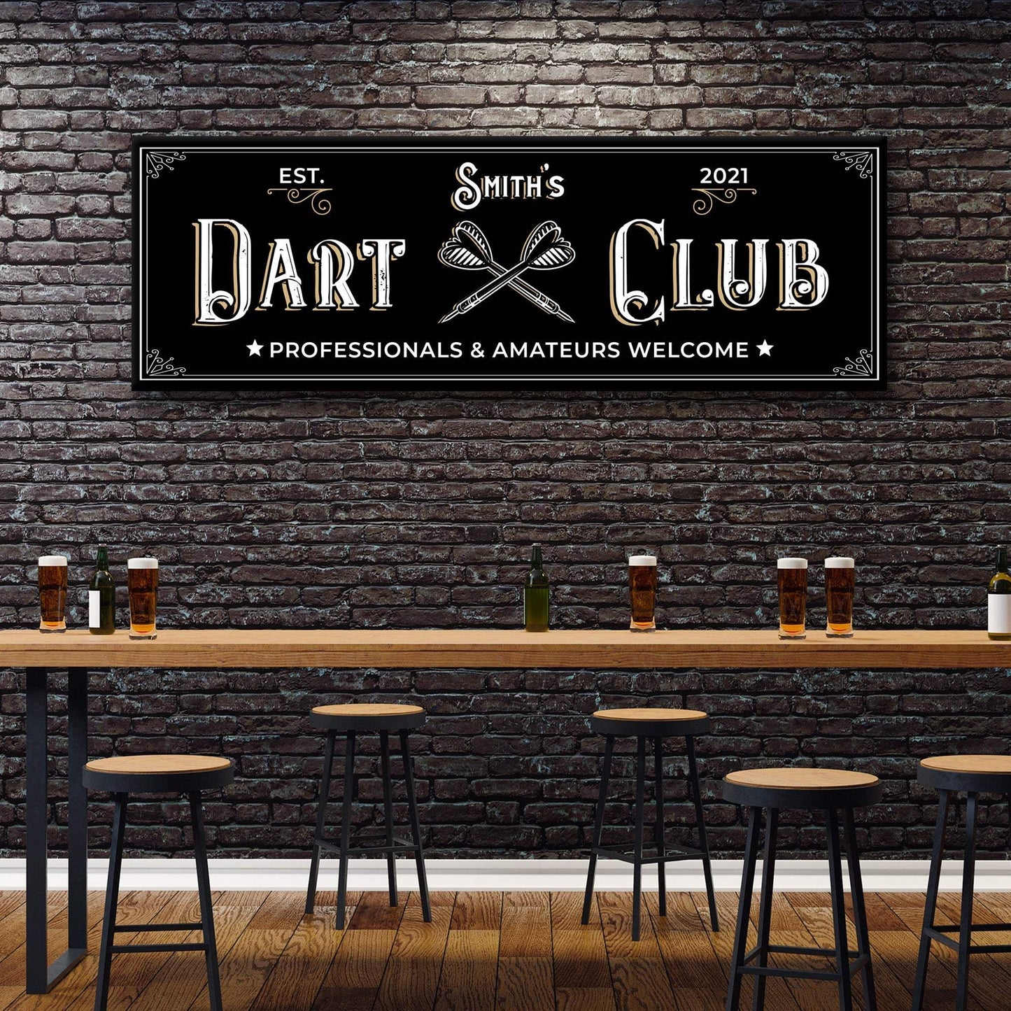 Dart Club Sign II - Tailored Canvases - Flyclothing LLC