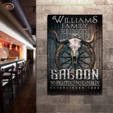 Western Cowboy Saloon Sign - Tailored Canvases - Flyclothing LLC