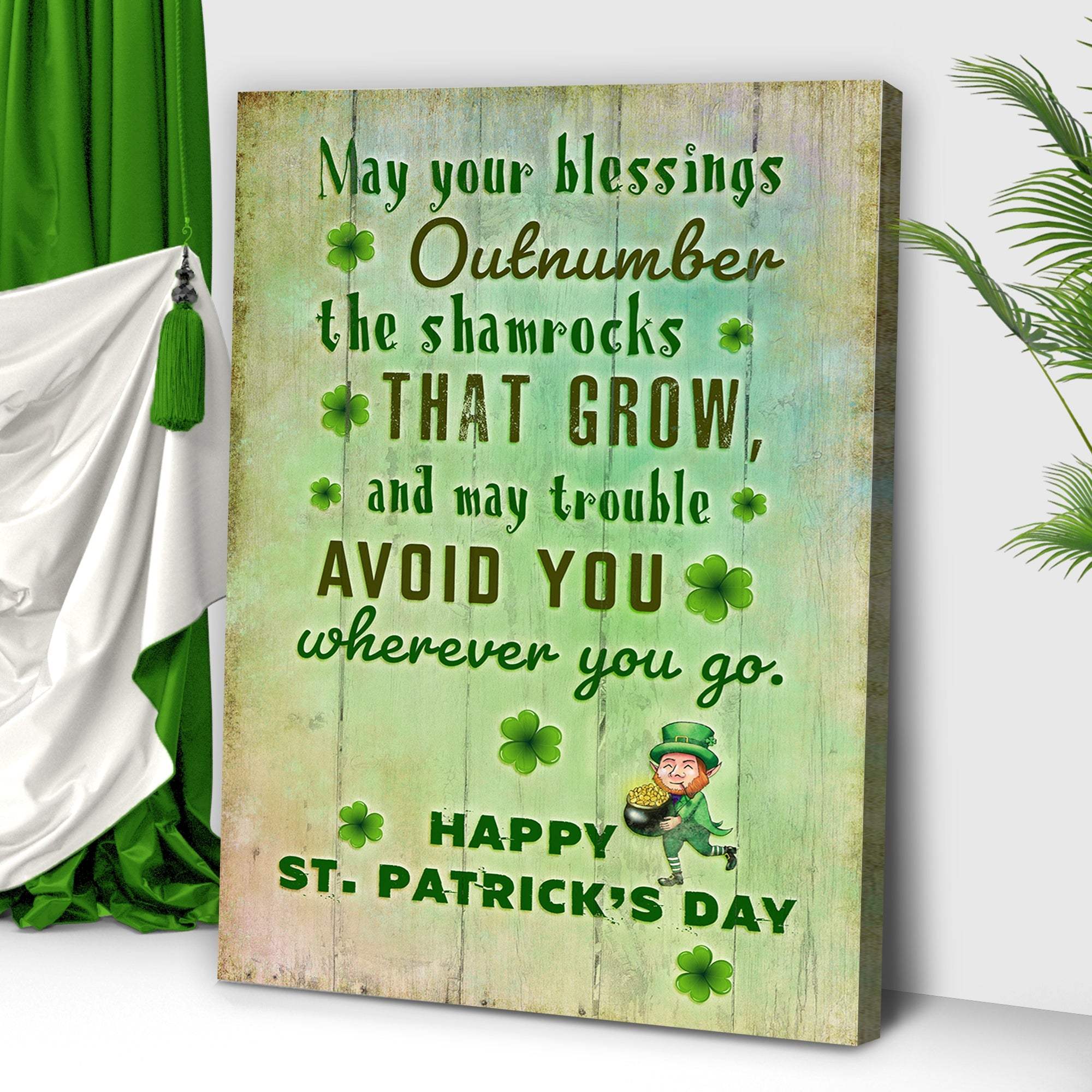 St. Patrick's Day Blessings Sign - Tailored Canvases - Flyclothing LLC