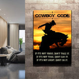 Cowboy Code Sign II - Tailored Canvases - Flyclothing LLC