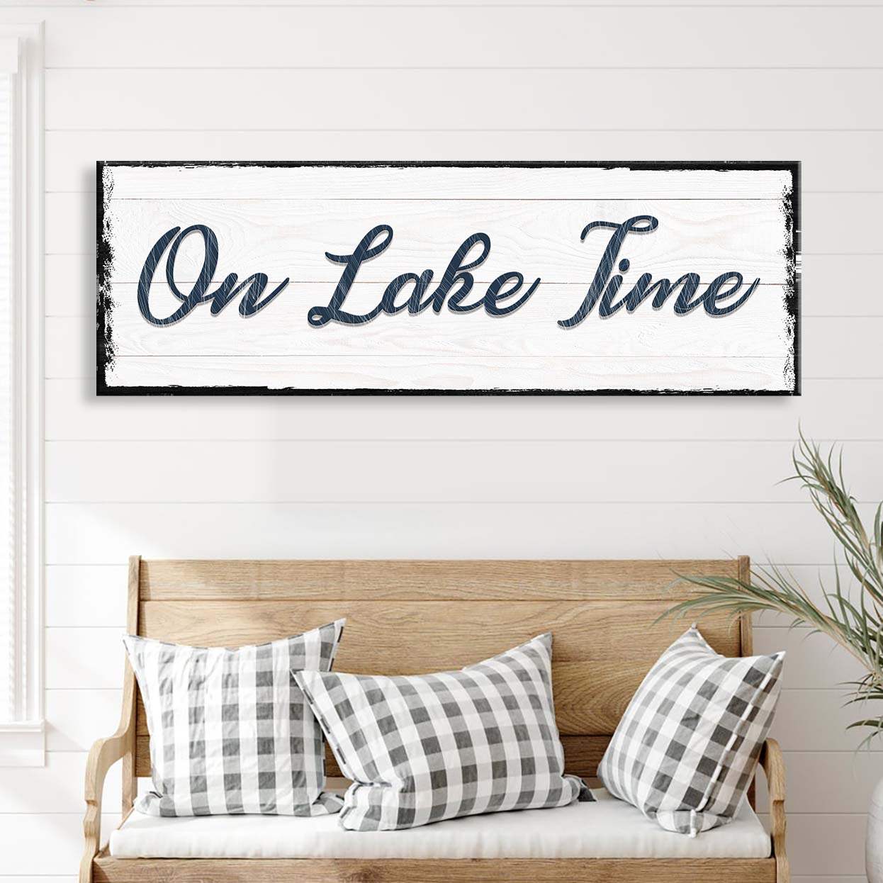 On Lake Time Sign - Tailored Canvases - Flyclothing LLC