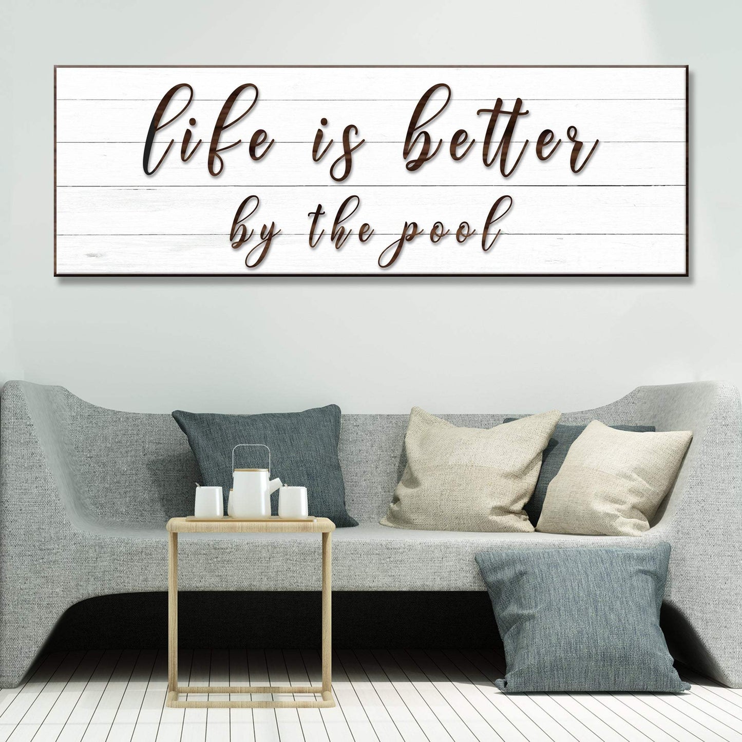 Life Is Better By The Pool Sign - Tailored Canvases - Flyclothing LLC