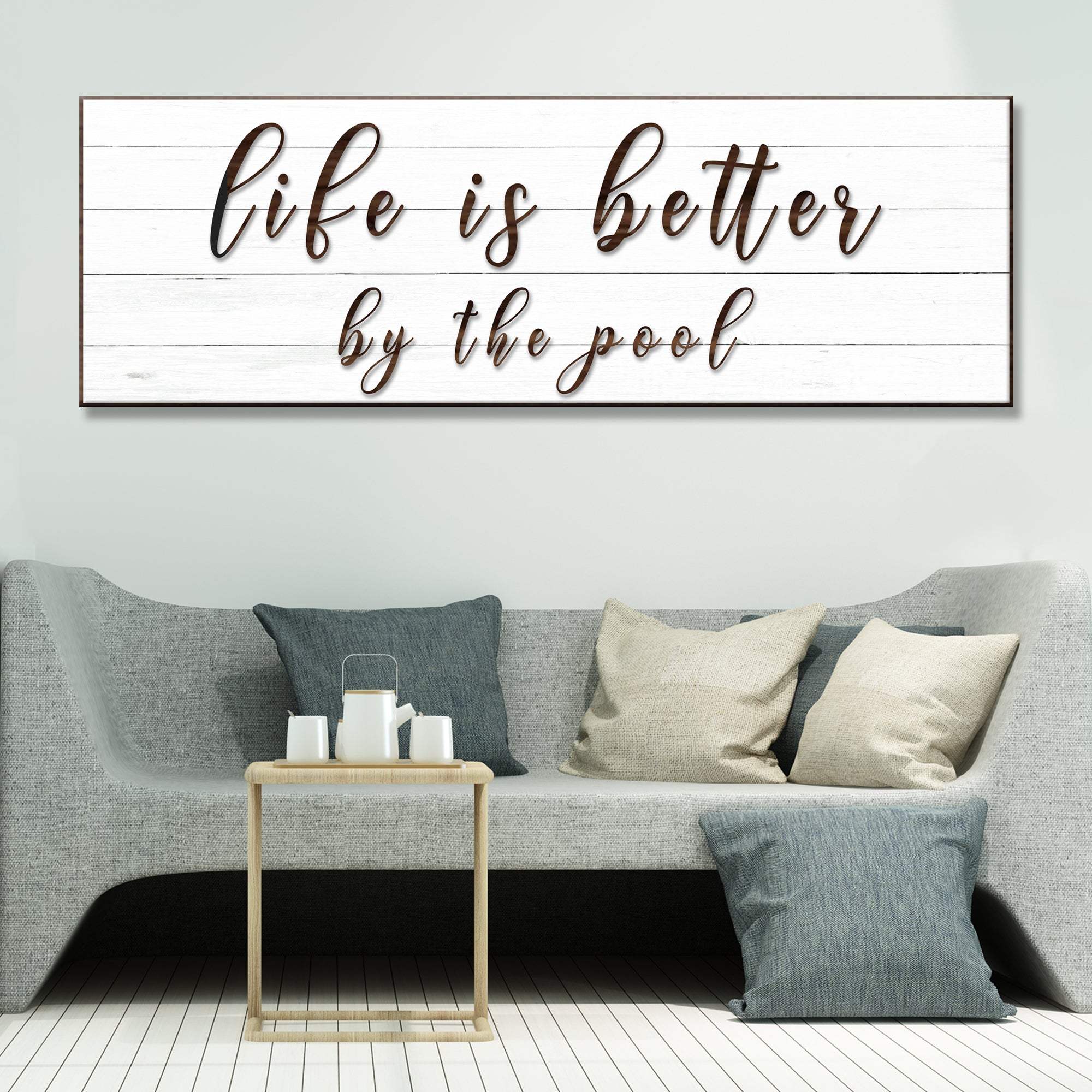 Life Is Better By The Pool Sign - Tailored Canvases - Flyclothing LLC