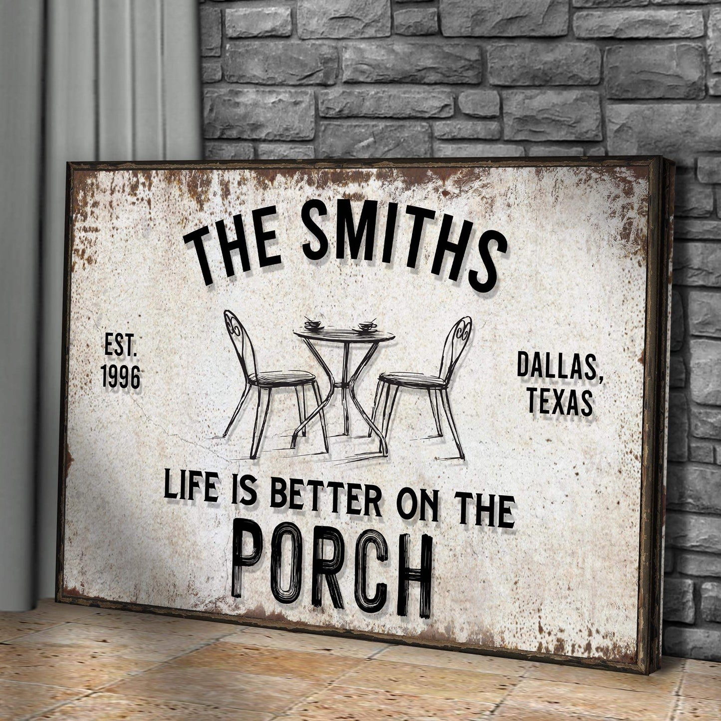 Life Is Better On The Porch Sign - Tailored Canvases - Flyclothing LLC
