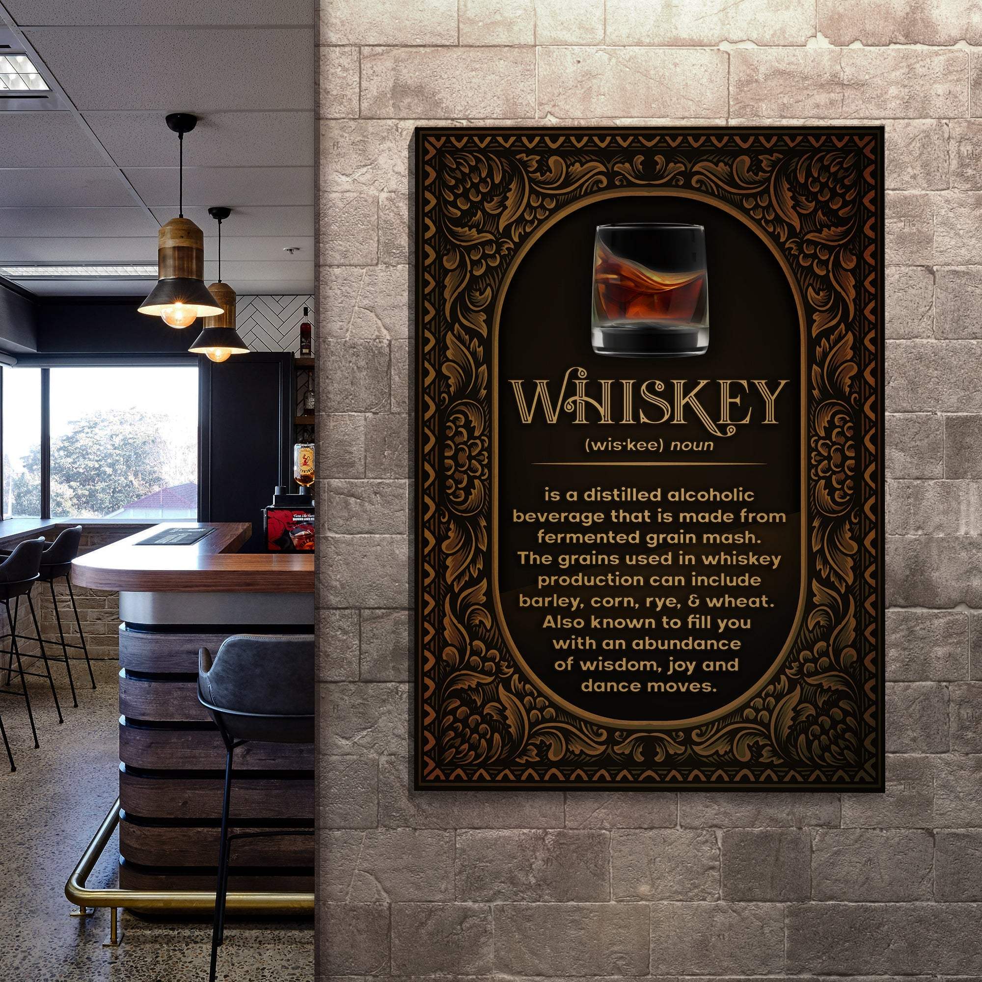 Whiskey Definition Sign - Tailored Canvases - Flyclothing LLC