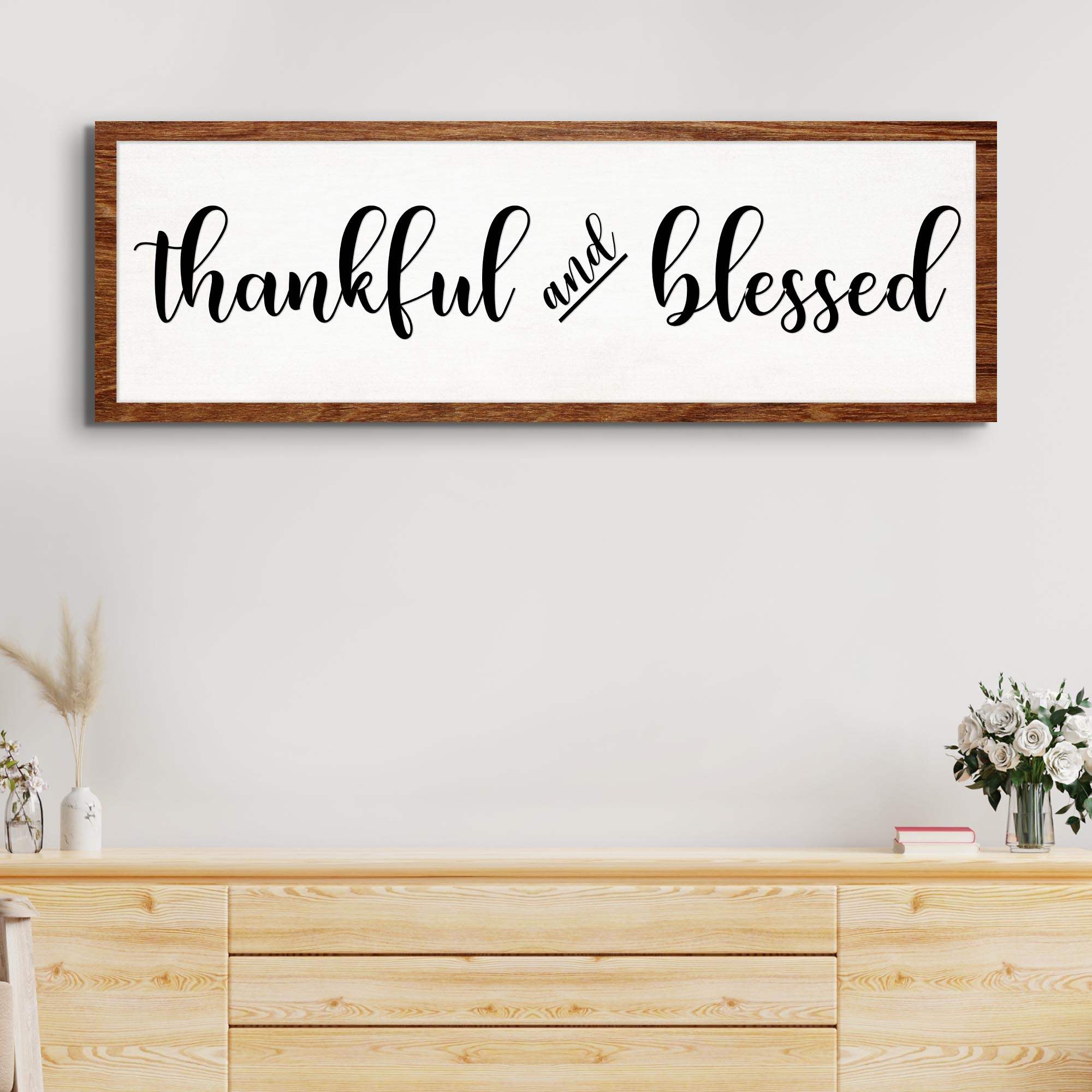 Thankful And Blessed Sign - Tailored Canvases - Flyclothing LLC