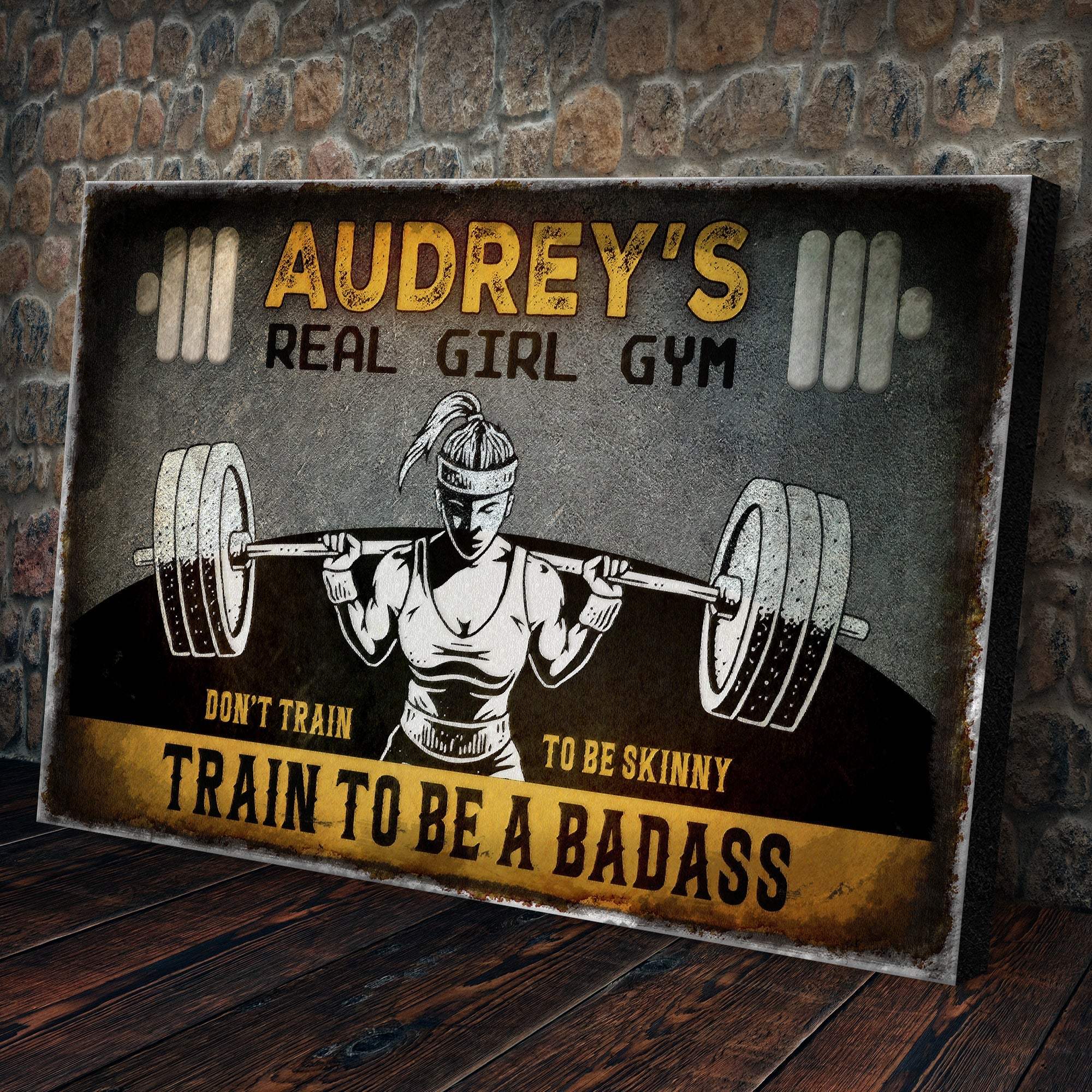 Real Girl Gym Sign - Tailored Canvases - Flyclothing LLC